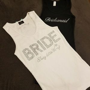 Bride - Sexy Little Thing & Bridesmaid bling tank